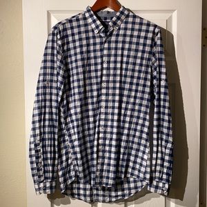 Zara checkerboard button up